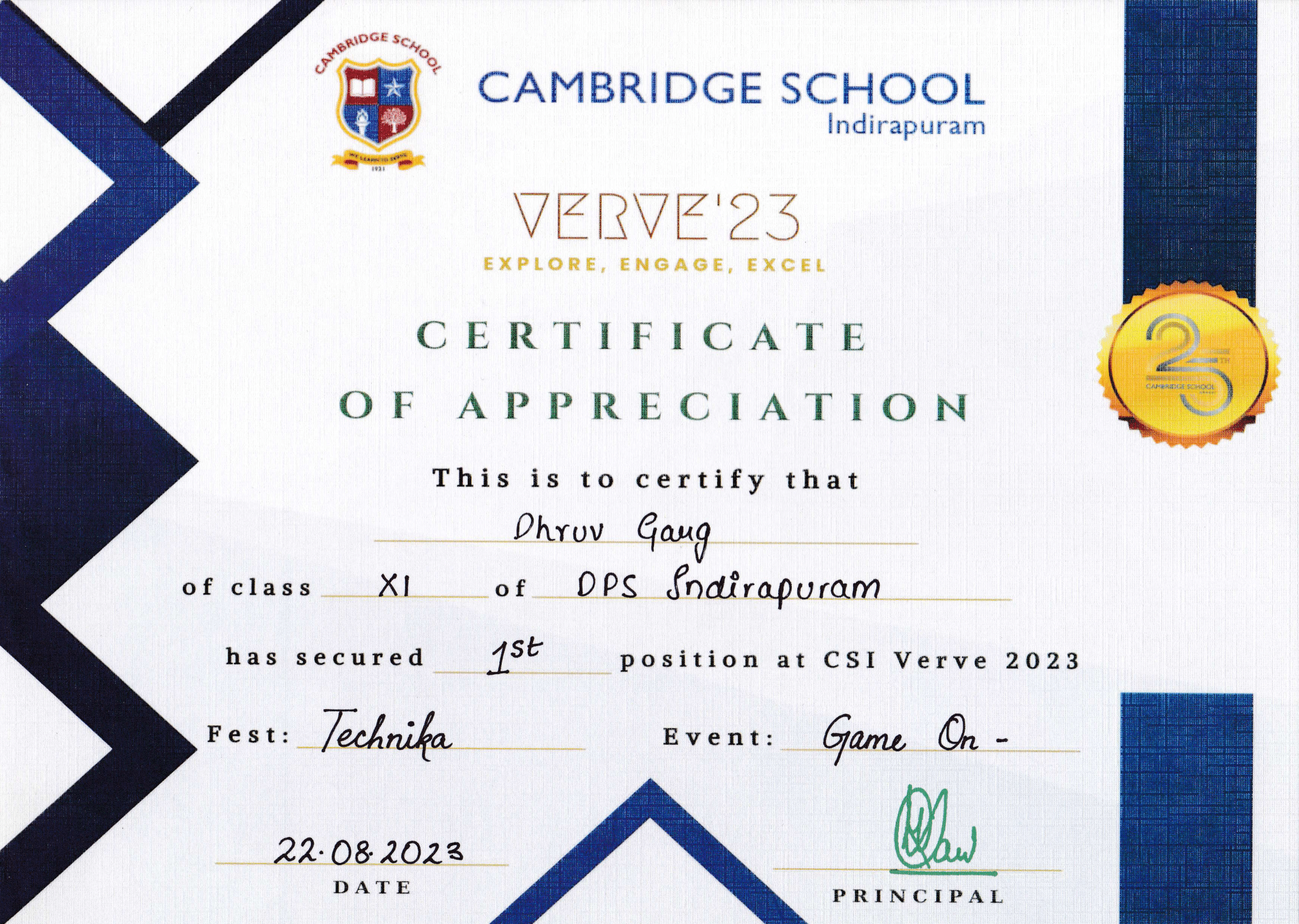 certificate